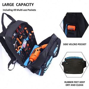 BSCI Factory Heavy duty <b>tool</b> bag <b>backpack</b> electrician electrical portable multi-function <b>backpack</b> <b>tool</b> bag <b>Tool</b> <b>Backpack</b> - Product Image 4