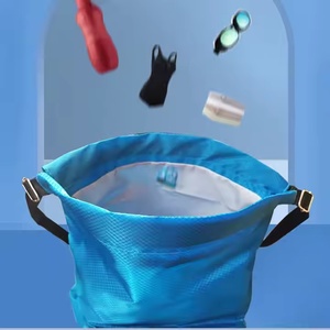 Sac à dos portable en tissu Oxford avec cordon de serrage, impression de logo personnalisé, fermeture éclair tendance, imperméable, pour l'entraînement physique, les loisirs, les voyages - Product Image 3