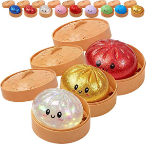 Glitter Dumpling, Glitter Dumpling Squishy <span class=keywords><strong>con</strong></span> Caja, 4 Opciones de Color, Juguete Squishy para Aliviar el Estrés - Product Image 1