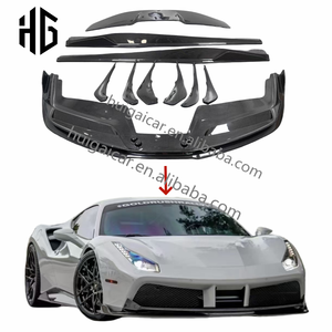 Jupes latérales en fibre de carbone, kit de carrosserie pour <span class=keywords><strong>Ferrari</strong></span> 488 GTB Sports Turning Rear Diffuser Spoiler Car Parts, <span class=keywords><strong>prix</strong></span> de gros - Product Image 1