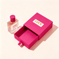 Coffret Cadeau Vide pour Huiles Essentielles et Parfums, Boîte de Rangement Carrée Unique en Velours Rouge, Ensemble d'Emballage Personnalisé avec Insert Cassette en Carton Couché UV
