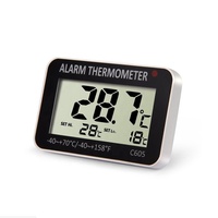 Thermomètre de conservation des aliments, affichage grand écran réfrigérateur médical cuisine domestique thermomètre d'alarme haute et basse C605