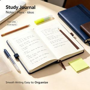 SK Classic Hardcover <b>Notebook</b> Premium PU Leather 100 Sheets <b>Thick</b> Paper Elastic Strap - Product Image 2