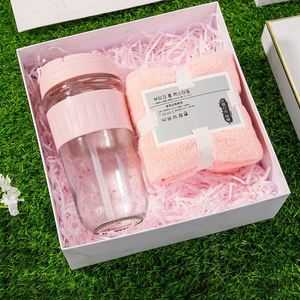 Festival Birthday Valentine's Mother's Day Wedding Dual Use Glass Cup Mini Fan Umbrella Luxury <b>Gift</b> Set - Product Image 5