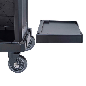 Carrito de servicio de limpieza de Hotel de 5 estrellas, carrito de plástico PP plegable multifuncional para sala de estar, uso en Hospital, fácil montaje - Product Image 3