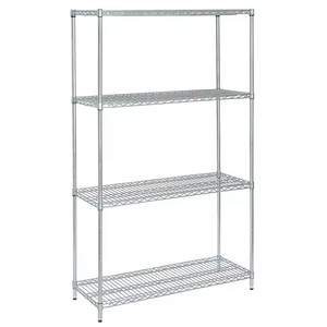 Kit de estante de Metal de alambre galvanizado de 4 capas duradero, protección contra la corrosión, estante de paleta selectivo para almacenamiento de almacén, embalaje de cartón - Product Image 1