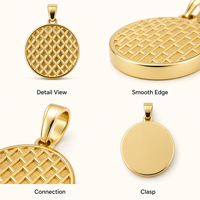 Collier pendentif en métal doré personnalisé, forme géométrique diamant, bijoux pour accessoires DIY