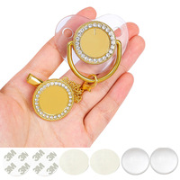 Sucette vierge luxueuse pour bébé de sublimation d'or libre de Bisphenol A sur mesure personnalisée sucette brillante pour bébé sucette apaisante