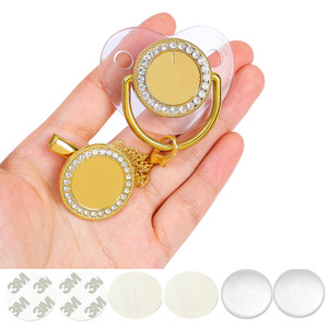 Lussuoso bisfenolo, un ciuccio per bambini in <span class=keywords><strong>bianco</strong></span> A sublimazione oro libero, ciuccio lenitivo personalizzato per bambini - Product Image 2