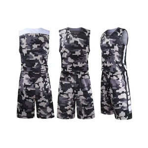 Sublimation camouflage college basketball uniform design - Product Image 5