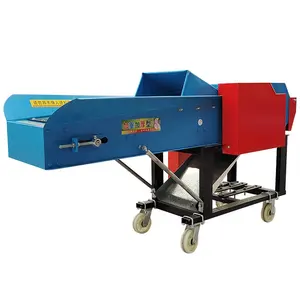 Electric model belt conveyor belt hay cutter machine/chaff cutter for animal feed