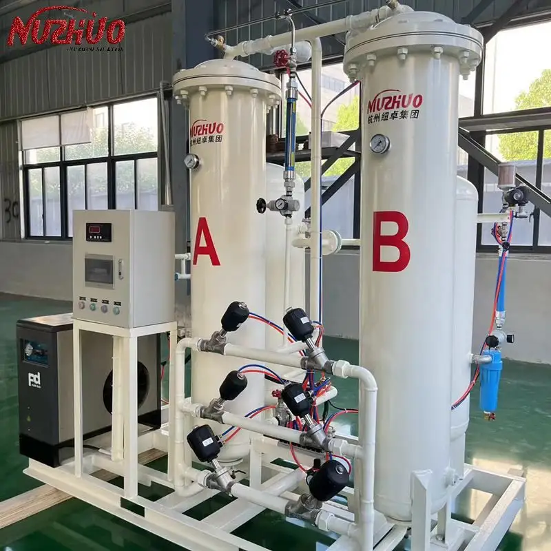 NUZHUO Medical And Industrial PSA O2 Generator Oxygen Production Machine With Oxygen Cylinder Filling