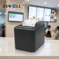 Impresora POS de Escritorio Pequeña, Impresora Térmica de Recibos de 80 mm para Pequeñas Empresas, Impresora de Facturas ZYWELL