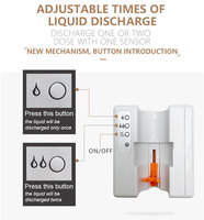 Distributeur de savon liquide automatique en plastique ABS 1000 ml avec capteur, blanc, électrique, en promotion