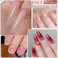 UR SUGAR 16 Couleurs Intenses Couverture Complète Palette de Gels Peinture Pat Painting Personnalisable Logo Personnalisé Fard à Joues Dégradé Ombre Gel Peinture Kit Ongles