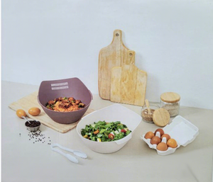 Juego de Tazones de Cocina de Plástico con Divisiones, Fácil de Limpiar y Gratuito Regalo de 5 Artículos Aptos para Lavavajillas - Product Image 1