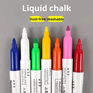 Tiza líquida colorida borrable <span class=keywords><strong>LED</strong></span> tablero <span class=keywords><strong>fluorescente</strong></span> pluma de publicidad marcador de <span class=keywords><strong>pizarra</strong></span> pequeña a base de agua sin polvo - Product Image 2