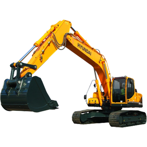 Excavadora de cadenas Hyundai amarilla, equipo de construcción hidráulico de alta resistencia, capacidad de cazo de 1.2m, 107kW, alta capacidad de excavación, 22000kg - Product Image 1