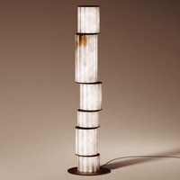 Lampe de sol en marbre, style moderne et simple, lustre LED, lumière chaude, haute qualité, CRI 80-90, pour salon, chambre à coucher, salle à manger