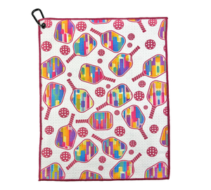 Serviettes de golf <span class=keywords><strong>Wolf</strong></span>, serviettes de sport avec motifs de raquettes, balles et phrases, serviettes de pickleball, cadeau de retraite - Product Image 4