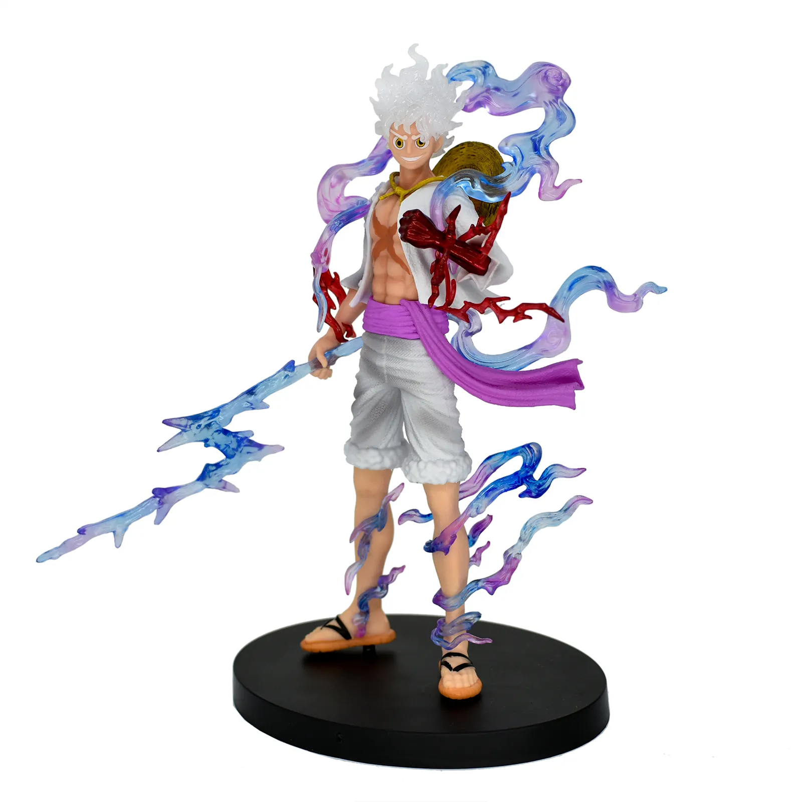 Anime One Piece Luffy GEAR 5 Figurine 21CM Nika Sun God Action Figures Collectible Model Toys for Children