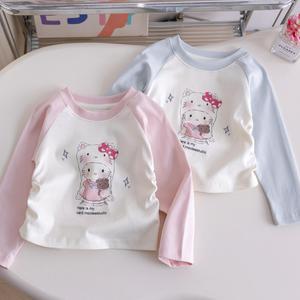 Nouvelle Collection 2026 – <span class=keywords><strong>T</strong></span>-<span class=keywords><strong>shirt</strong></span> à Manches Longues pour Filles, Haut Décontracté Style Princesse Printemps-Automne pour Enfants – Vêtements en Gros Chine - Product Image 1