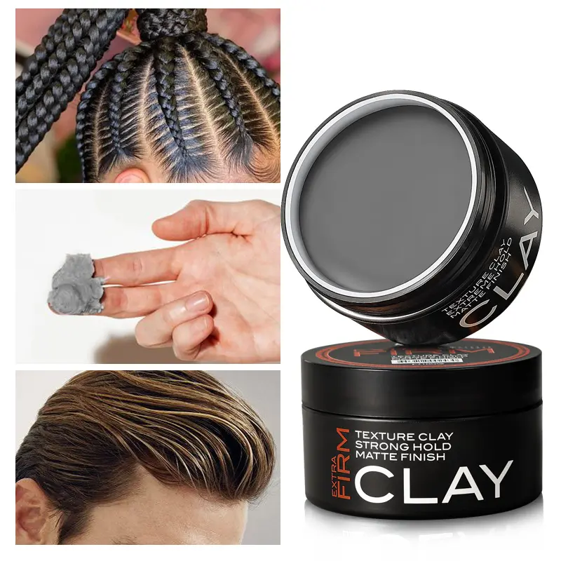 Custom Wholesale Hair Styling Produtos Forte Segure Não-gorduroso Mens Matte Hair Clay