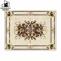 Yunfu Dougbuild Marbre de Calcite Hexagonal Beige Italien Poli à Jet d'Eau, Qualité Supérieure, Durable, pour Revêtement de Sol