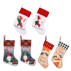 Calcetín de Navidad decorativo Papá Noel se detiene aquí en el - Product Image 1