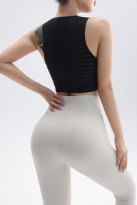 Custom Logo Printing Fitness Tank Short Sleeve Plain Marathon Mesh Crop Top Womens Sports <b>Singlet</b> Sleeveless Tank Sexy Crop Top - Product Image 5