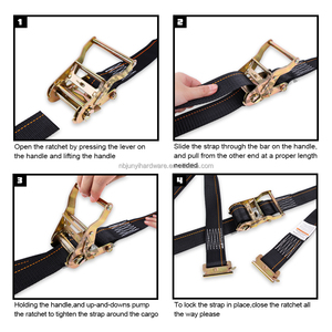 Phẳng xe tải hàng hóa kiểm soát Ratchet Tie xuống dây đeo tời dây đeo tời thanh hộp công cụ di chuyển chăn tải an toàn thiết bị - Product Image 2