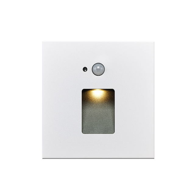 Outdoor Waterproof Embedded LED Foot Lamp Wall Corner  Controlled Stairs Corridors Courtyards Step Light 3w square Stair Light