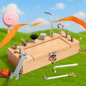 Jouet STEM pour développer la motricité fine, jouet sensoriel préscolaire, cadeaux pour enfants, garçons et filles, coffret de tournevis Montessori - Product Image 3