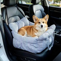 Nid pour chat, Nid de voiture pour chien, Siège de sécurité pour chien de petite et moyenne taille, Cage de voiture avec poignée, Siège intérieur de voiture, Coussin pour animal de compagnie