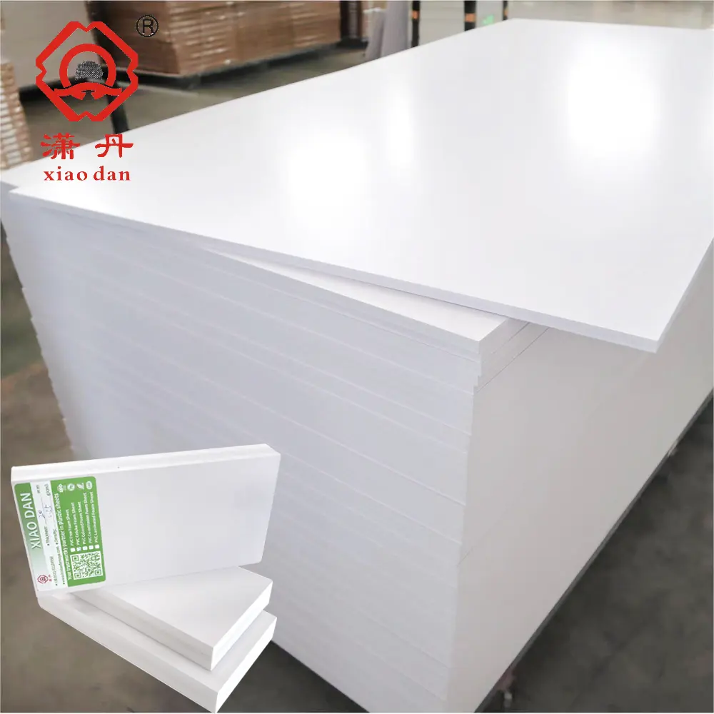 Xiaodan Fabrikanten Groothandel 1220*2440Mm Pvc Celuka Foam Board Aanpassen Dikte Plastic Pvc Schuimplaat Met Hoge Kwaliteit