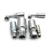 Raccord de tuyau hydraulique monobloc en acier au carbone Swagelok Parker à connexion rapide, types JIC, métrique, BSP, ORFS, femelle, mâle, à bride SAE