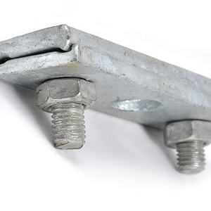 Collier de <span class=keywords><strong>suspension</strong></span> de câble galvanisé avec 3 boulons Accessoires de puissance pour <span class=keywords><strong>suspension</strong></span> de câble de haubanage à rainure parallèle - Product Image 3