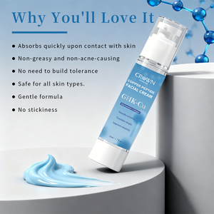 Crème hydratante anti-âge et anti-rides au collagène et niacinamide, enrichie en peptides de cuivre GHK-Cu, pour le <span class=keywords><strong>visage</strong></span>, marque distributeur, en stock - Product Image 4