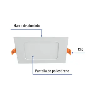 Maestro con 20 unità Ultra-sottile illuminazione LED 6 W incasso quadrato luce calda - Product Image 2