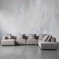 Ensemble de meubles de salon avec coussin épais moderne, pare-chocs en forme de U, meubles sectionnels modulaires, canapés avec chaise, 6 pièces