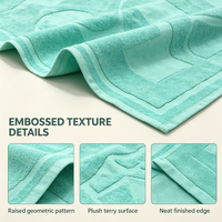Luxury Modern Novelty 100% Cotton Yarn-Dyed Jacquard Windproof Quick-Dry Breathable Sand-Free Raised Terry Beach Bath Towel