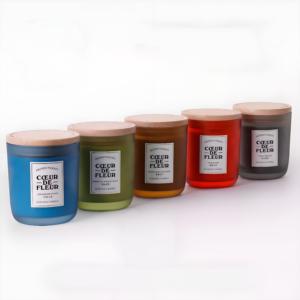 Custom Private Label Unique Frosted Amber 10oz Glass <strong>Candle</strong> Jars and Packaging Box Custom Glass <strong>Candle</strong> <strong>Holders</strong> for <strong>Candle</strong> Making - Product Image 3