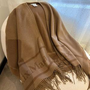 شال نسائي شتوي على الطراز الأوروبي والأمريكية بحروف <span class=keywords><strong>M</strong></span> طويلة على الوجهين متين قابل للتنفس للكشف عن الإبر في الهواء الطلق - Product Image 3