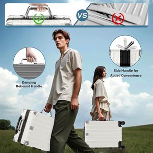 レディース メンズ スーツケース 静音 全方向ホイール 丈夫なアルミフレーム ダイヤル式ロック キャリーケース 大容量 - Product Image 4