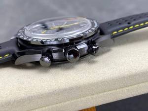 Reloj de Lujo de Alta Calidad, Mecánico, Resistente al Agua, 44 mm, Movimiento Manual de Fábrica BLS, Cerámica Negra, Cronógrafo, Esqueleto - Product Image 6