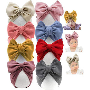Turban Bébé Nouveau-né Fille, Bonnet d'Hôpital en Coton avec Grand Nœud pour Cheveux, Bandeau pour Tout-petit et Enfant - Product Image 2