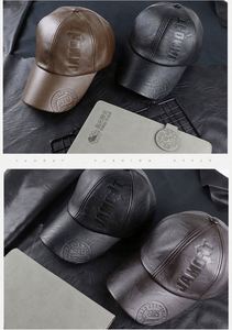 Gorra de Béisbol de Cuero PU con Estampado Jamont en Relieve, Cálida y Moderna para Otoño-Invierno 2022, para Hombres, Deportes al Aire Libre, Venta al Por Mayor en Stock - Product Image 5