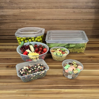 Lunch Rechthoekige Ronde Plastic Afhaallocatie Fruitverpakkingen Verse Snelle Dikke PP Voedselcontainers