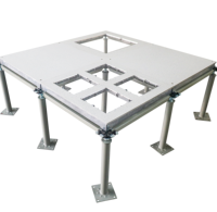 Dalle de plancher surélevé professionnelle en aluminium avec système de verrouillage d'angle, taux de ventilation de 23 % pour salles blanches et bureaux