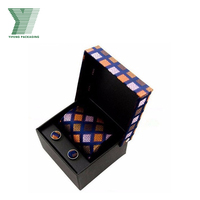 Boîte cadeau carrée à fermeture magnétique rigide de haute qualité en gros personnalisée Boîte d'emballage pour cravate pour homme avec plateau intérieur
